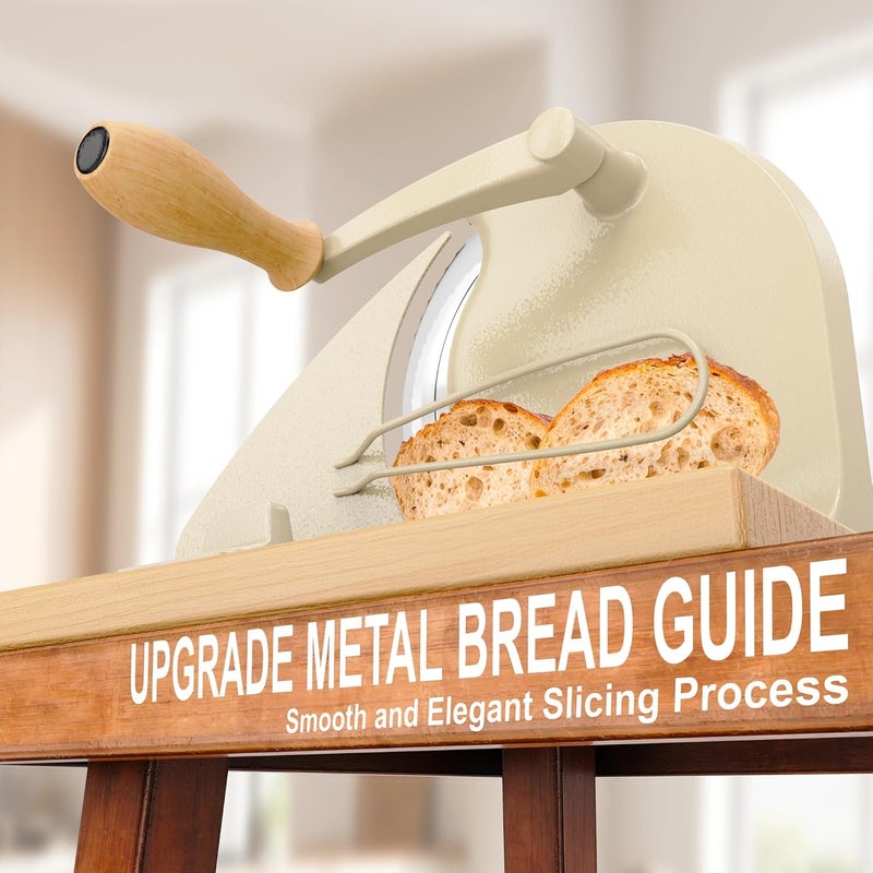 Voltironix Upgrade Manual Bread Slicer for Homemade Sourdough Bread, Adjustable Thickness with Stainless Steel Serrated Blade, Even Slicing Guide, Non-Slip Suction Cups – Ideal for Home Kitchens and Bakeries - Image 2